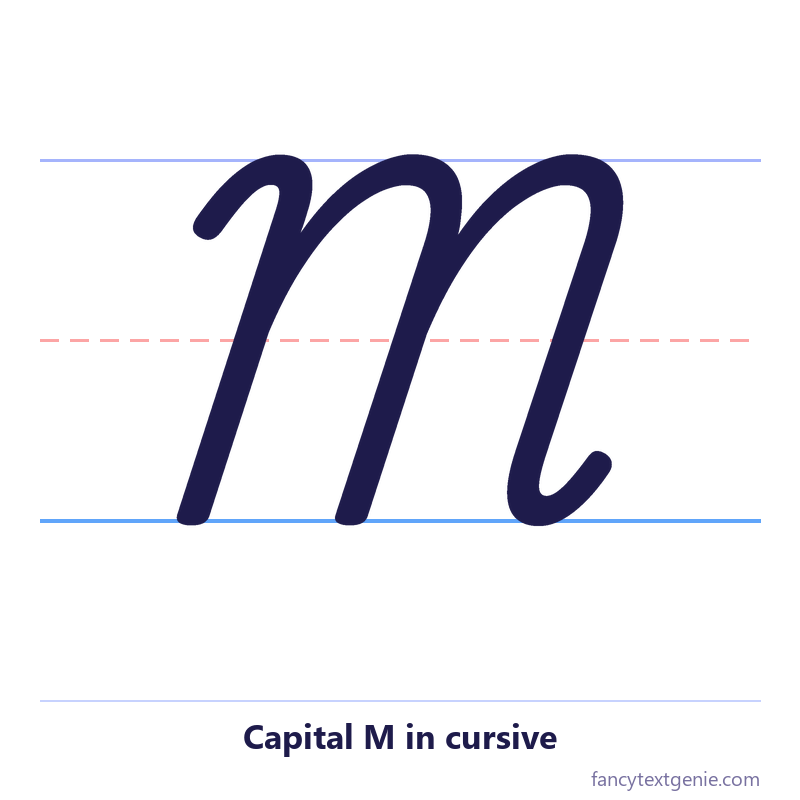 Capital M in cursive